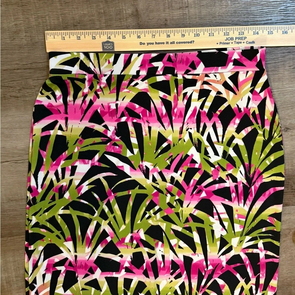 Kasper Tropical Leaf Print Pencil Skirt Size 2